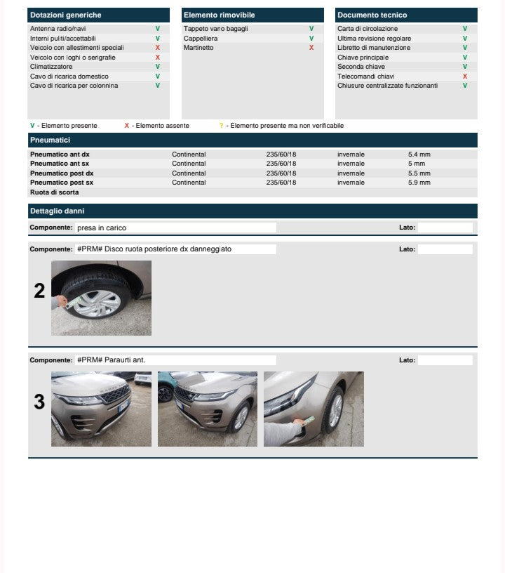 ❌venduta ❌ Land rover Range Rover Evoque 1.5 i3 phev R-Dynamic S awd aut Automatic PHEV Petrol    300cv        anno 02/2023.  Km 148.000